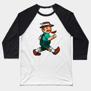 Traditional German Sausage Ampelmann Baseball T-Shirt